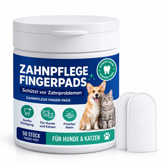 Zahnpflege Fingerpads für Hunde & Katzen - frischer Atem & saubere Zähne