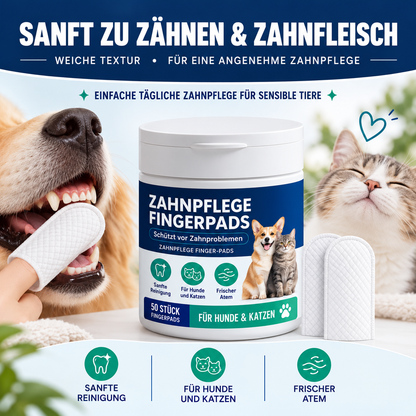 Zahnpflege Fingerpads für Hunde & Katzen - frischer Atem & saubere Zähne