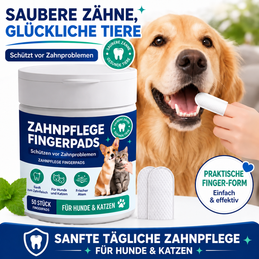 Zahnpflege Fingerpads für Hunde & Katzen - frischer Atem & saubere Zähne